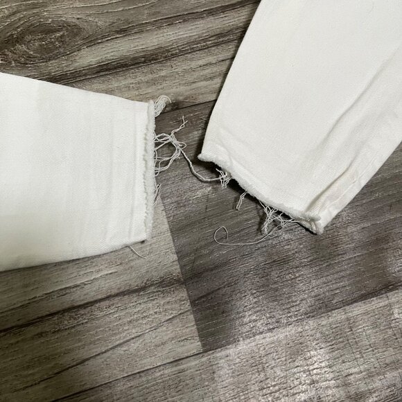 Spanx High Rise Distressed Denim Skinny Jeggings White Women’s Size S - Picture 8 of 11